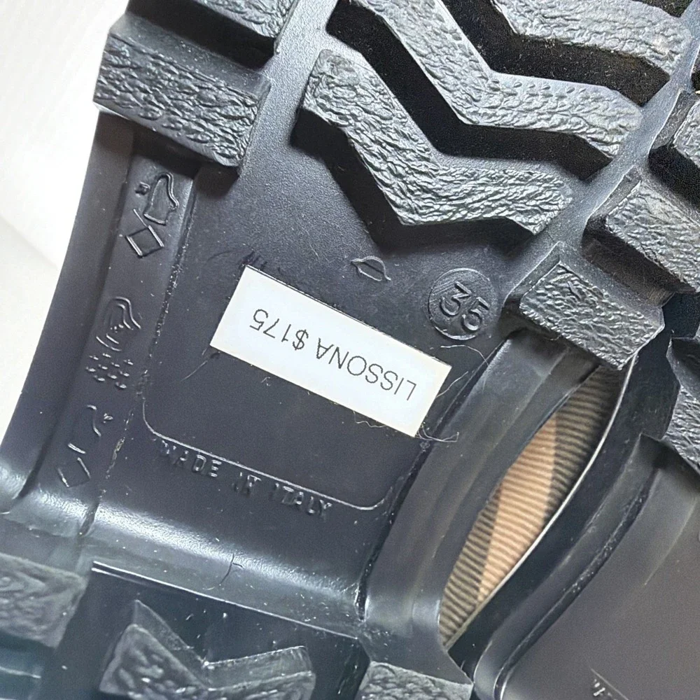 BURBERRY Haymarket Rain Boots Classic Check Size 35 Made In Italy READ!
